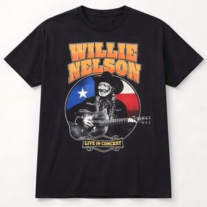 Willie Nelson 2024 Tour 100% Cotton Concert T-shirt Merchandise‎ - Size Medium